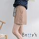 betty’s貝蒂思　條紋綁帶素面短褲(駝色) product thumbnail 4