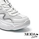 休閒鞋 MODA Luxury 時髦異材質線條運動風厚底休閒鞋－白 product thumbnail 6