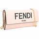 FENDI Roma 字母印花小牛皮翻蓋長夾/鍊帶包(粉色) product thumbnail 3