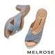 拖鞋 MELROSE 質感雅緻晶鑽交叉造型高跟拖鞋－藍 product thumbnail 5