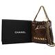 CHANEL 22 MINI HANDBAG 新款CHANEL金鍊菱格牛皮手提斜背兩用包(深棕) product thumbnail 8