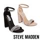 STEVE MADDEN-CARRSON-R 麂皮水鑽一字踝帶粗高跟涼鞋-黑色 product thumbnail 6