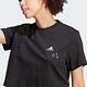 Adidas W BLUV Q3 CRO T [IJ8743] 女 短袖 短版 上衣 T恤 運動 休閒 寬鬆 舒適 黑 product thumbnail 5