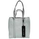 MARC JACOBS THE TAG TOTE 飾字母吊牌牛皮手提/肩背托特包-亮灰色 product thumbnail 2