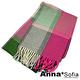 AnnaSofia 螢光絮線格 毛線織圍巾(綠桃系) product thumbnail 3