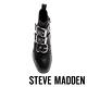 STEVE MADDEN-RECHARGE Punk風潮真皮大扣飾帶中靴-黑色 product thumbnail 6