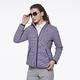 【Lynx Golf】女款繽紛格紋交叉線條配色鋪棉長袖外套-深藍格 product thumbnail 2