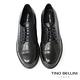 Tino Bellini 歐洲進口英倫風範牛皮圓頭厚底綁帶鞋-黑 product thumbnail 4