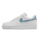 Nike 休閒鞋 Wmns Air Force 1 07 ESS 女鞋 白 天藍 變形蟲 腰果花 AF1 DH4406-100 product thumbnail 2