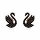 SWAROVSKI 施華洛世奇 Swarovski Swan 耳釘 天鵝, 黑色, 鍍玫瑰金色調 product thumbnail 2