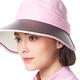 【Lynx Golf】女款抗UV功能可拆式變換中空帽造型Lynx字樣繡花可調式大盤帽-粉色 product thumbnail 5