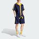 Adidas CL+ SS BB Shirt IM4458 男 短袖 襯衫 亞洲版 休閒 復古 三葉草 寬鬆 深藍黃 product thumbnail 3