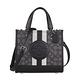 COACH Dempsey Tote 22鋼印LOGO緹花布拼皮革吸釦兩用托特包(黑x煙黑x多色) product thumbnail 2