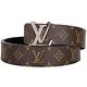 LV M9821T MONOGRAM 品牌字母釦雙面皮帶(咖啡色) product thumbnail 2