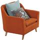 品家居 瑞典時尚紅絲絨布單人座沙發椅-86x76x88cm免組 product thumbnail 2