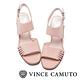 VINCE CAMUTO 側簍空方頭粗高跟涼鞋-棕色 product thumbnail 4