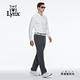 【Lynx Golf】男款日本進口布料彈性舒適腰頭造型拉鍊口袋平口休閒長褲-深灰色 product thumbnail 3