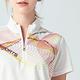 【Lynx Golf】女款吸濕排汗網眼材質半身曲線短袖立領POLO衫-白色 product thumbnail 6