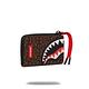 SPRAYGROUND-FRENZY SHARKS 復古方格鯊魚短夾/零錢包-棕色 product thumbnail 3