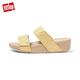 FitFlop MINA TEXTURED GLITZ SLIDES寬帶可調整式涼鞋-女(金鉑色) product thumbnail 3