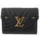 LV M63427 New Wave金屬LOGO小牛皮扣式短夾(黑) product thumbnail 2