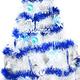 台製7尺(210cm) 特級白色松針葉聖誕樹(藍銀色系)+100燈LED藍白光2串 product thumbnail 2