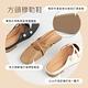山打努SANDARU-穆勒鞋 方頭交叉造型珍珠低跟拖鞋-黑 product thumbnail 7