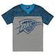 NBA-奧克拉荷馬雷霆隊豹紋剪接短袖T恤-藍灰(男) product thumbnail 2