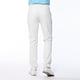【Lynx Golf】男款日本進口布料拉鍊口袋設計後袋配布剪接平口休閒長褲-白色 product thumbnail 3