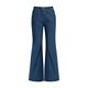 ILEY伊蕾 率性抽鬚造型編織紋理棉質牛仔褲(藍色；M-XL)1223068629 product thumbnail 5