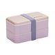 OMG 木紋系列 日式雙層便當盒 分格便攜飯盒 可微波爐加熱午餐盒 1.2L（附筷勺） product thumbnail 4
