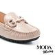 平底鞋 MODA MODAY 都會知性壓紋全真皮Q底樂福平底鞋－粉 product thumbnail 6