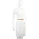 MOSCHINO 白色浮雕織紋設計短袖洋裝(附腰帶) product thumbnail 2