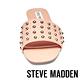 STEVE MADDEN-VIV-個性圓鉚釘寬版低跟涼鞋-米色 product thumbnail 3