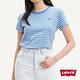 Levis 女款 短袖T恤 藍白條紋 迷你Logo徽章 product thumbnail 4