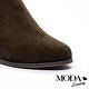 短靴 MODA Luxury 舒適滿分拼接感設計麂皮楔型短靴－綠 product thumbnail 6