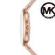 Michael Kors Pyper 奢華時尚 玫瑰金女錶 粉色真皮皮革錶帶 38MM MK2741 product thumbnail 3