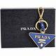 PRADA Saffiano Toys 三角徽標金字防刮牛皮鑰匙圈(藍色) product thumbnail 4