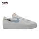 Nike 休閒鞋 Blazer Low Platform 女鞋 經典款 厚底 增高 昆蟲圖騰 球鞋穿搭 白 藍 DJ6376100 product thumbnail 6