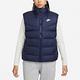 Nike 背心 NSW Windrunner 女款 藍 白 保暖 羽絨 立領 拉鍊口袋 外套 風衣 夾克 FZ1104-451 product thumbnail 4