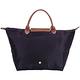 LONGCHAMP Le pliage 短提把摺疊水餃包(中/深紫色) product thumbnail 7