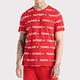 Tommy Hilfiger 熱銷印刷滿版文字Logo圖案短袖T恤-紅色 product thumbnail 4