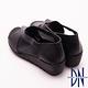 DN 極簡舒適 簡單素面牛皮交叉楔型涼鞋 黑 product thumbnail 4
