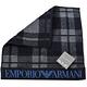 EMPORIO ARMANI MangaBear 日本製蘇格蘭格紋品牌字母LOGO圖騰小方巾(深藍) product thumbnail 4
