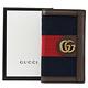 GUCCI 金屬LOGO紅藍織帶造型對開八卡釦式卡夾 product thumbnail 7