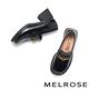 高跟鞋 MELROSE 美樂斯 質感美學純色鍊條開邊珠牛皮樂福高跟鞋－黑 product thumbnail 5