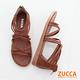 ZUCCA-繞繩環狀交叉平底涼鞋-棕-z6614ce product thumbnail 5