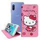 三麗鷗授權 Hello Kitty SONY Xperia 10 III 5G 櫻花吊繩款彩繪側掀皮套 product thumbnail 2