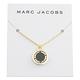 MARC JACOBS 圓牌LOGO垂墜淡金色項鍊(黑色) product thumbnail 2