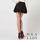 O.S.A LADY 波浪花邊腰際層次傘狀褲裙 (黑色) product thumbnail 2
